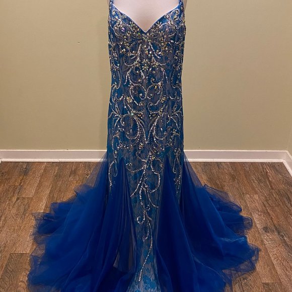 SOLD Mac Duggal Formal Pageant Dress Size 16 - Picture 1 of 6